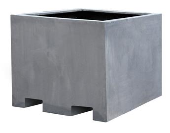 Bac cube XXL 100 100 Ht 85 cm Sydney Grey Fibre (Mg)