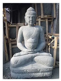 Bouddha assis avec bol Ht 100 cm